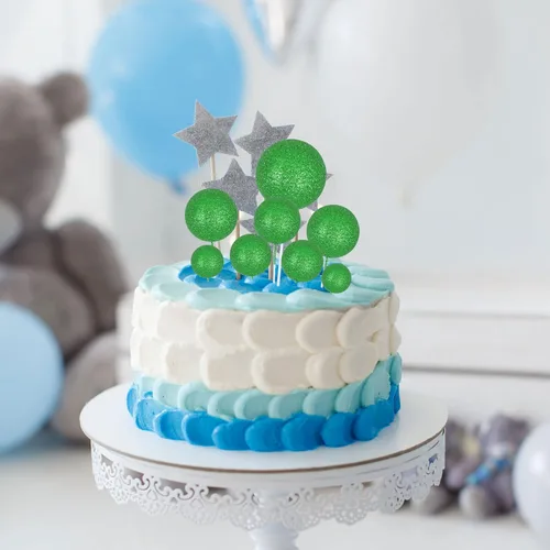 Vista 5 de 30 piezas de bolas de purpurina para tarta, mini globos, decoración de tarta, bolas de espuma, decoración de tarta de bricolaje, bolas de pastel