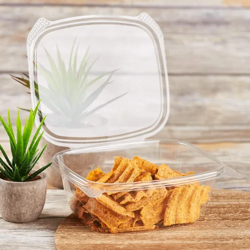 Vista 4 de KARAT EARTH Contenedor de delicatessen con bisagras PLA de 32 oz - 200