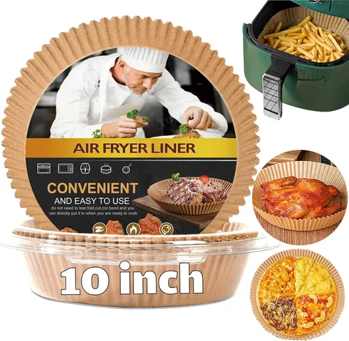 Vista 9 de Forros desechables para freidora de aire Ninja Foodi, forros desechables para freidora de aire Ninja, forros de papel pergamino para freidora