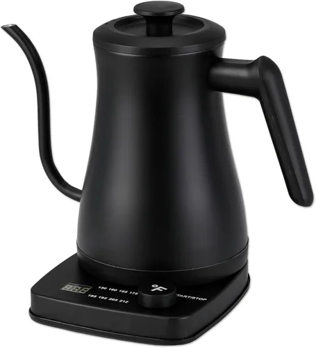 Hervidor Eléctrico de 1.0 L de 1500 W con Pico de Ganso - Interior de Acero Inoxidable - Ebullición Rápida - Apagado Automático, Protección Contra