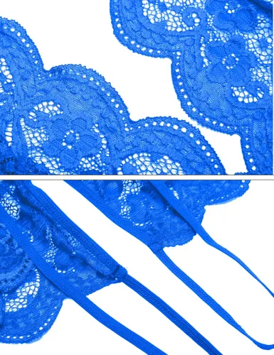 Vista 4 de Ababoon Lencería de encaje de una pieza, para mujer, baby doll sexy, ropa de dormir