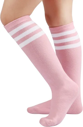 Vista 5 de BQUBO - Calcetines altos hasta la rodilla para bebé calcetines de punto para bebé calcetines de algodón para niñas