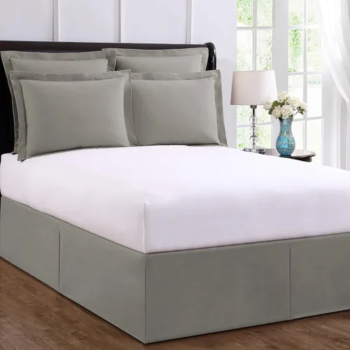 Falda de cama Bed Maker’s Never Lift Your Mattress, diseñada para camas con somier, esquinas divididas, longitud de caída de 14 pulgadas, tamaño