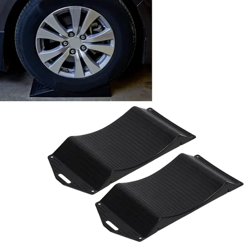 Rampas ahorradoras de neumáticos, 2 unidades, a prueba de fugas, distribución uniforme, uso simple, uso simple, rampas para neumáticos de automóvil,