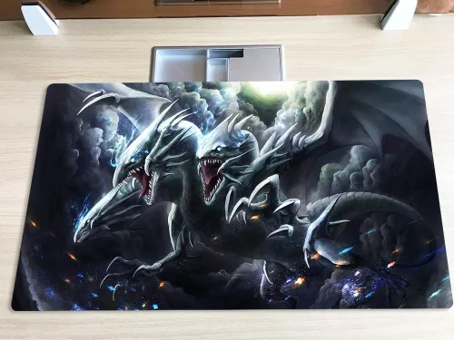 Nueva Alfombrilla de Juego Mlikemat Blue-Eyes Ultimate Dragon TCG CCG para Juego de Cartas Coleccionables Sin Zonas + Bolsa Gratis (ZD014-106-K-Sin