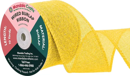 Vista 94 de Mandala Crafts Cinta de arpillera negra de 1 pulgada de ancho para manualidades, rollo de 20 yardas de cinta rústica de arpillera para coronas