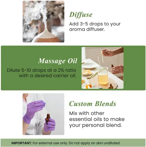 Vista 3 de Aceite esencial de romero (1 onza líquida), orgánico certificado por USDA para cuidado del cabello, cuidado de la piel y aromaterapia, sin OMG, 100%