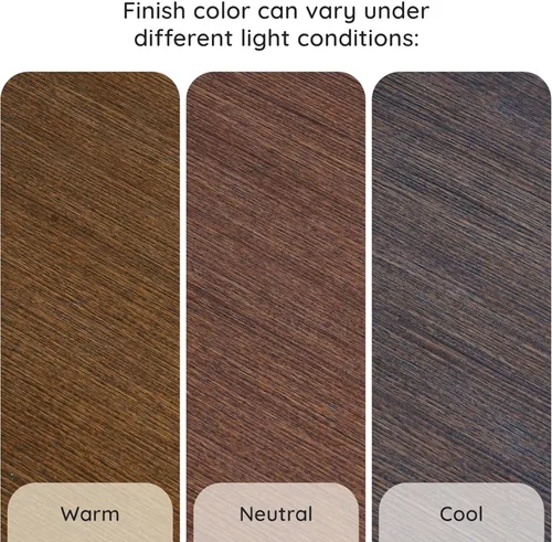 Vista 7 de Grain & Grove Cama con plataforma Bear (matrimonial), roble en relieve marrón oscuro