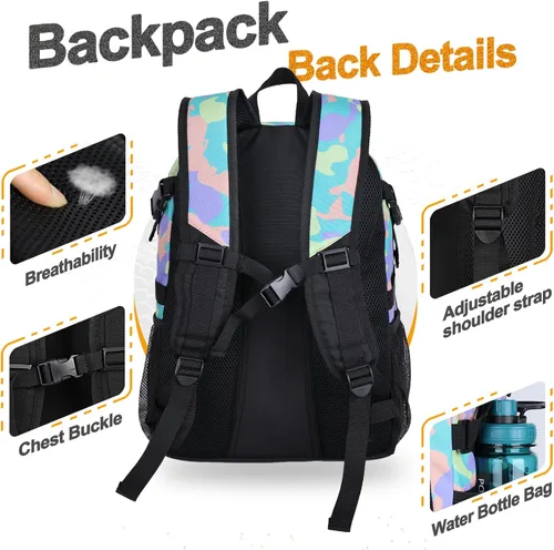 Vista 12 de Goloni Mochila de fútbol,Mochila de baloncesto con compartimento para pelotas y compartimento para zapatos,Mochila para baloncesto,Fútbol