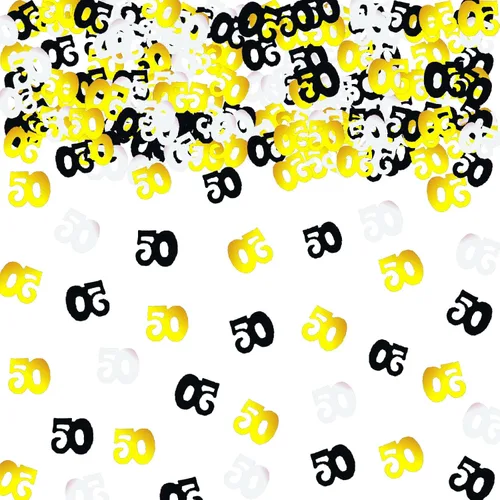 Vista 6 de Confeti metálico de cumpleaños y aniversario para decoración de mesa (50)