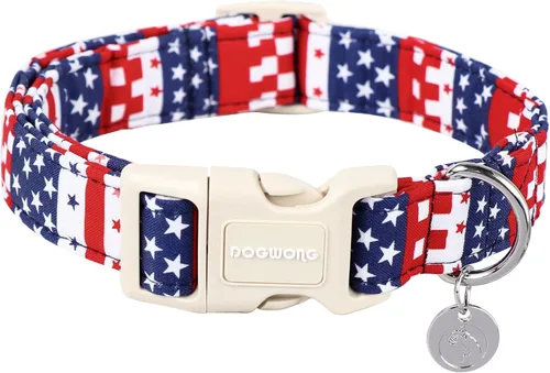 Vista 24 de DOGWONG Collar de perro de San Valentín, collar de perro con estampado de corazones para perros grandes, lindos collares de primavera, hembra