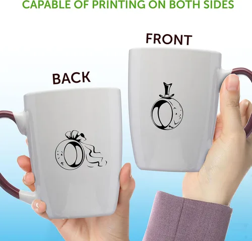 Vista 5 de DISCOUNT PROMOS Tazas de café personalizadas Java de dos tonos, 12 onzas, juego de 10, paquete personalizado a granel, perfectas para café, té