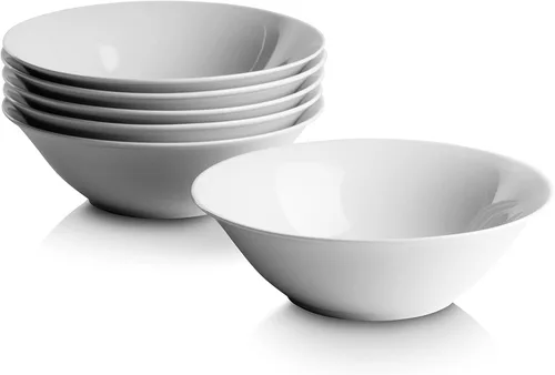 Vista 8 de 10 Strawberry Street Simply White - Plato redondo de 10.5 pulgadas, juego de 6