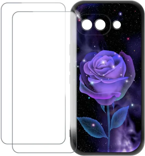 Vista 14 de Compatible with Google Pixel 9A 5G Case Colorful Custom Cover with 2 Pack Tempered Glass Screen Protectors - Shockproof Scratch-Resistant