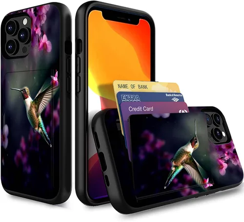 Vista 116 de Funda para iPhone Air, funda tipo cartera con ranura para tarjeta oculta, a prueba de golpes, TPU y PC, funda protectora de doble capa para iPhone