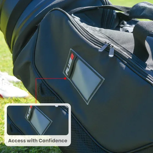 Vista 8 de Plus 8 - Funda rígida para viajes de golf para aerolíneas, tela impermeable 1680D, duradera y ligera, bolsa de golf con ruedas y bloqueo TSA