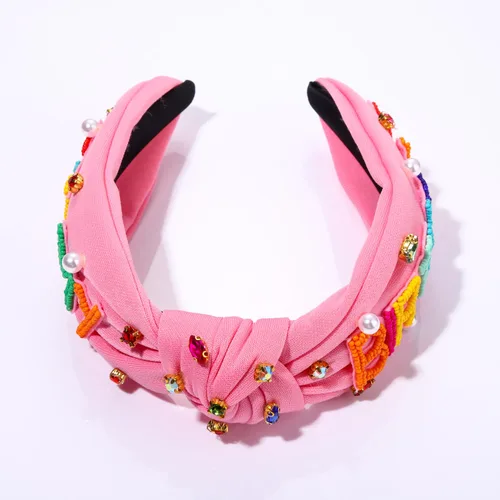 Vista 7 de YAHPERN Diadema de cumpleaños para mujer con cuentas "It's My Birthday", diadema anudada con diamantes de imitación de cristal, diadema de nudo