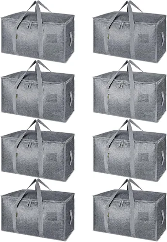 Vista 26 de BALEINE 2 unidades de bolsas de mudanza extragrandes con asas reforzadas, bolsas de almacenamiento resistentes para suministros de mudanza, camping