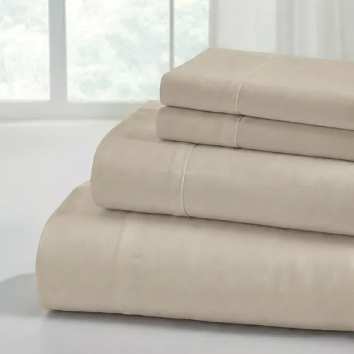 Vista 8 de Modern Threads - Sábanas lisas de microfibra suave, sábanas de microfibra de lujo, incluye sábana encimera, sábana bajera con bolsillos profundos