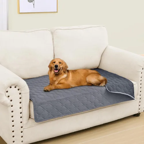 Vista 151 de Smiry Manta impermeable para cama de perro de 30 x 53 pulgadas, suave manta reversible para mascotas, lavable, a prueba de fugas, para sofá