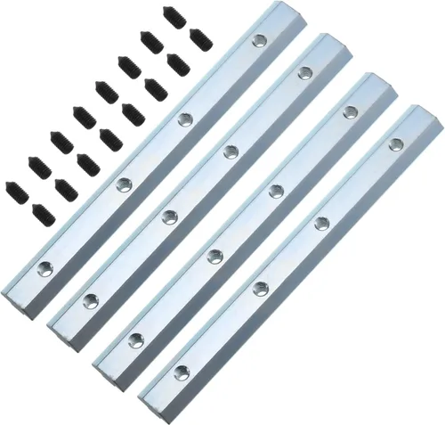 uxcell Conector de línea recta, 4 soportes de junta interior de 7.1 pulgadas con tornillos M6 para perfil de extrusión de aluminio serie 4040,