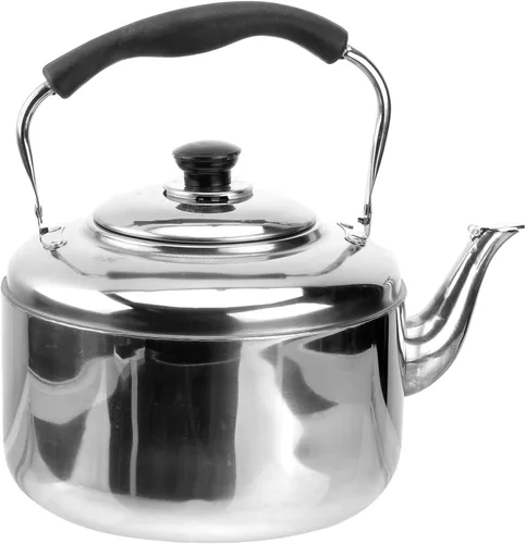 DOITOOL Hervidor de té de acero inoxidable 6L, estufa de grado alimenticio, hervidor de té silbante, estufa clásica, tetera portátil para campamento