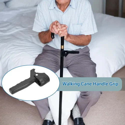 Vista 5 de Agarres de mango de bastón para caminar, soporte para bastón para ancianos, discapacitados para caminar o muleta, ancianos, discapacitados, se