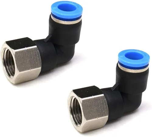 Vista 31 de CEKER 1/2 Codo Macho Conexiones de Líneas Aéreas de Empuje Ajustes de Conexión de Empuje de 90 Grados Ajustes de Aire, PL 1/2 Tubo Od x 1/2" NPT