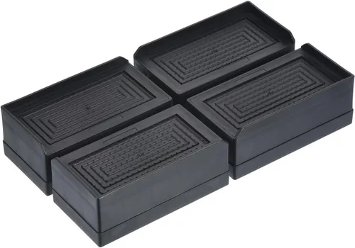 Vista 9 de uxcell Elevadores de muebles de 1.5 pulgadas, 4 piezas de elevadores cuadrados ajustables para sofá para extensor, para cama, escritorio, sofá, Beige