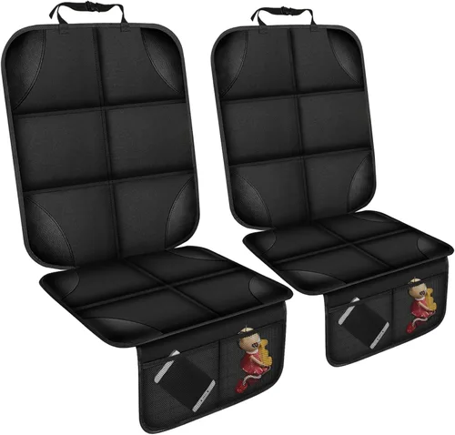 Protector de asiento de automóvil para niños, protector de asiento acolchado grueso debajo del bebé, tela antideslizante impermeable 600D para niños