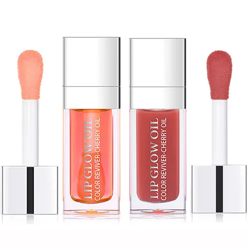 Vista 10 de Aceite labial hidratante para labios, brillo labial regordete, cuidado de labios, aceite labial transparente (015# rojo cereza)
