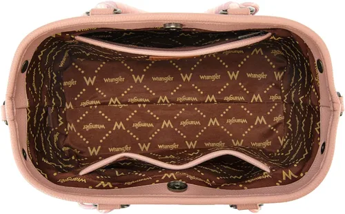 Vista 6 de Wrangler 2pcs Tote Bag Set Braided Rope Top Handle and Classic Tote