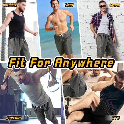 Vista 6 de Traje de baño para hombre, de secado rápido, con forro de malla, divertido traje de baño