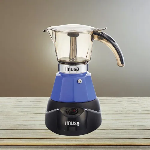 Vista 5 de IMUSA Cafetera Eléctrica de Espresso de 3 o 2 Tazas, Morado