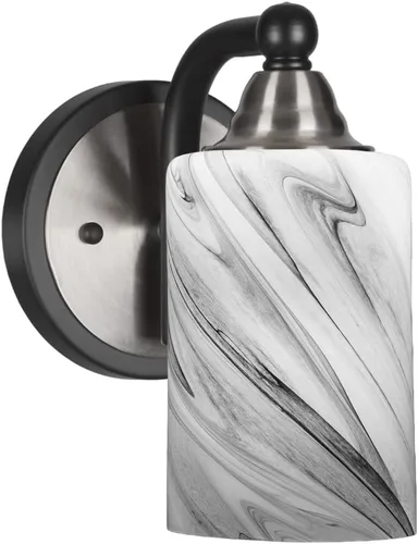 Vista 7 de Toltec Lighting Paramount - Aplique de pared de 1 luz, lámpara de pared para interiores, regulable, compatible con LED de base media, acabado