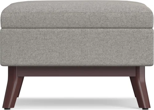 Vista 4 de SIMPLIHOME Owen Mesa de Centro Rectangular Moderna de Mediados de Siglo de 34 pulgadas de Ancho con Otomana de Almacenamiento en Tela de Poliéster