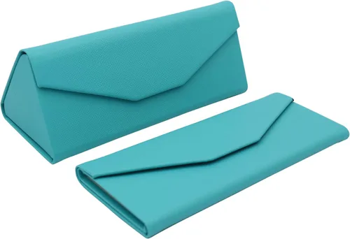 Real Sic Funda para lentes de sol para hombres y mujeres, soporte magnético plegable para lentes de sol, inspirado en el color sólido