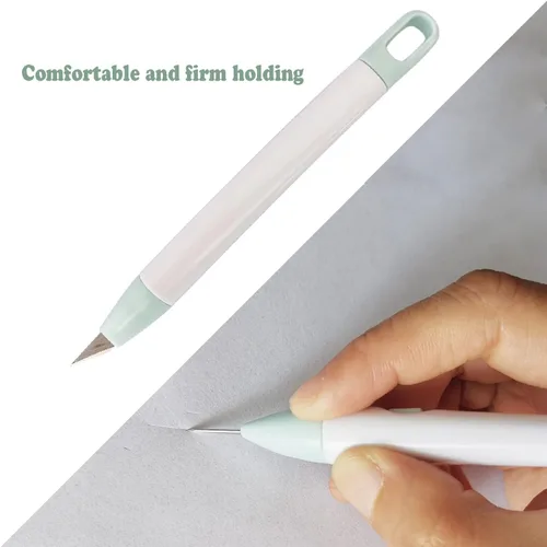 Vista 5 de Corey-z Kit de cuchillos de precisión para manualidades, juego de cuchillos Exacto, cuchillo de tallado, herramienta de corte de manualidades con 6