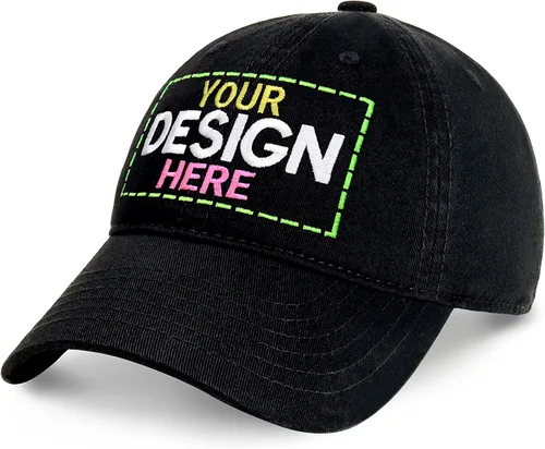 Sombrero bordado personalizado, estilo polo, unisex, ajustable, sin estructura, algodón, con logotipo y texto en tu propia imagen