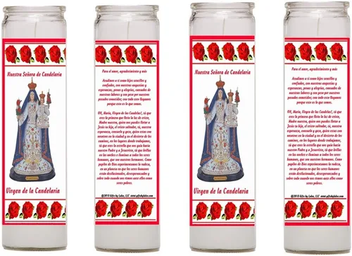 Vista 2 de Gifts by Lulee, LLC Nuestra Señora de la Candelaria - Velas de 2 columnas