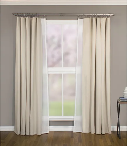 Vista 9 de Decopolitan - Juego de instalación de cortina para ventana con varilla sencilla diámetro 1 pulgada