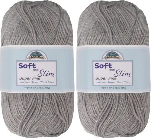 Vista 121 de JubileeYarn Hilo Suave y Delgado - 50g/madeja Mezcla de Rayón de Bambú y Lana - Pegaso - 2 madejas