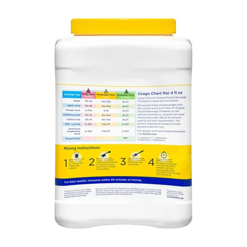 Vista 4 de Thick-It Espesante original para alimentos y bebidas, recipiente de 36 onzas