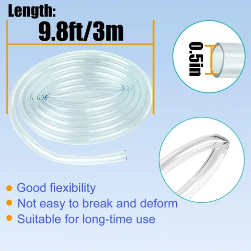 Vista 2 de Kit de manguera de drenaje de aire acondicionado, reemplazo de manguera de drenaje de CA de 10 pies a prueba de fugas