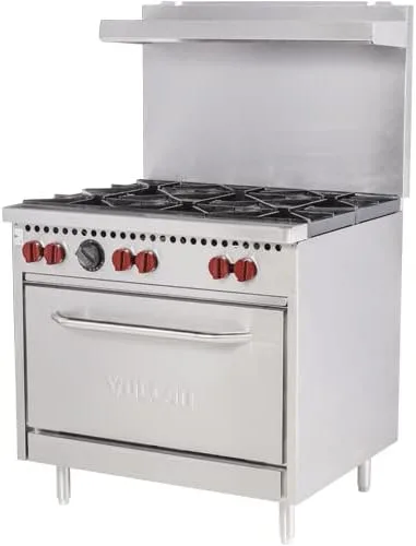 Vista 2 de Vulcan SX36-6B 36", 6 quemadores, estufa de gas natural