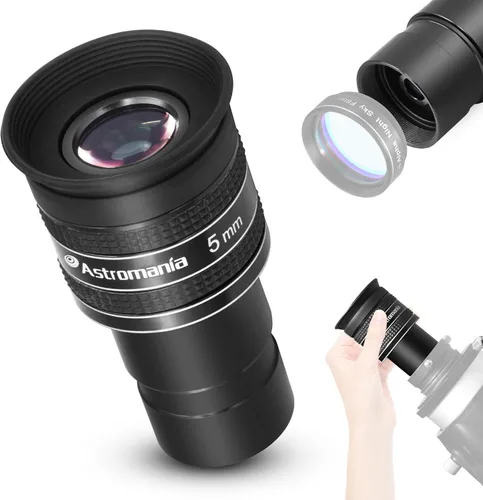 Vista 15 de Ocular de Telescopio Astromania 2.5mm, Ocular de Campo Aparente de Ángulo Amplio de 58 Grados Planetario para Telescopio de Astronomía de 1.25