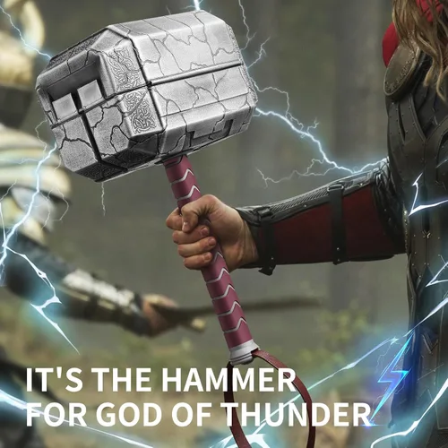 Vista 3 de Thor Hammer - Caja de herramientas para el hogar, juego de herramientas de martillo Mjolnir de Thor, juego de herramientas de reparación