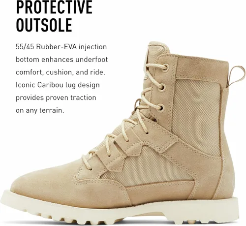 Vista 4 de SOREL Botas OTM Caribou para mujer, botas de nieve impermeables de gamuza y nailon