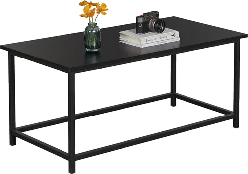 Vista 8 de SAYGOER Mesa de Centro Simple Moderna Mesas de Centro Diseño Abierto Rectangular Mesa Central Minimalista para Sala de Estar Oficina en Casa, Fácil