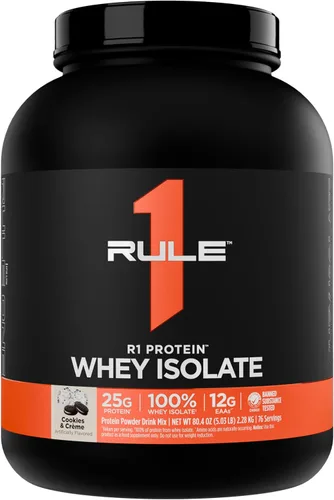 Vista 42 de Rule 1 R1 Proteína aislada de suero – con 0.88 oz de proteína y 0.21 oz de BCAA exclusivamente de fuentes aisladas e hidrolizadas